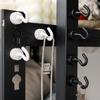 20/1PCS Black Strong Magnetic Hooks Non-punching Traceless Metal Hooks Wall Hanging Hangers Door Bathroom Kitchen Storage Holder