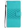 For iPhone 16 Case Rhombus Leather with TPU Inner Shell Wallet Phone Cover