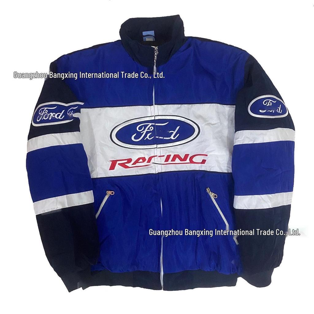 F1 Embroidery Racing & Cycling Suit - Retro American Style Jacket for Men & Women