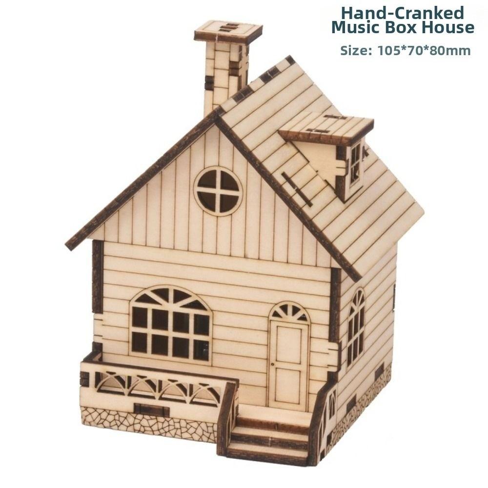 DIY Creative Gramophone Wood Phonograph Musical Potential Box High Quality Children's Puzzle Toys