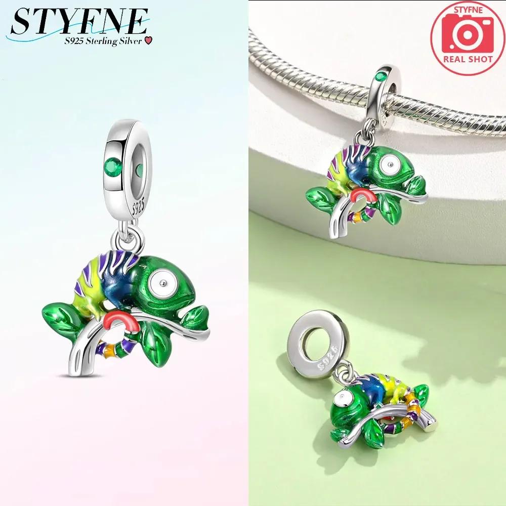 Copper Luminous Chameleon Change Color Butterfly Insect Beads Charms Pendant Fit Original Bracelets Diy Jewelry