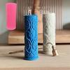 New Lace pattern cylindrical candle silicone mold carving pattern flowers and plants cylindrical candle mold candle making molds