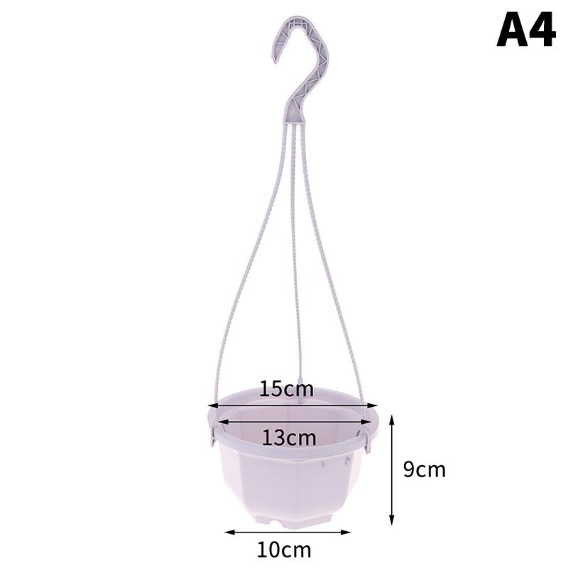 Plastic Hanging Planter Flower Plant Chain Basket Planter Holder Succulent Plant Flower Pots Flowers Container Home Garden Decor
