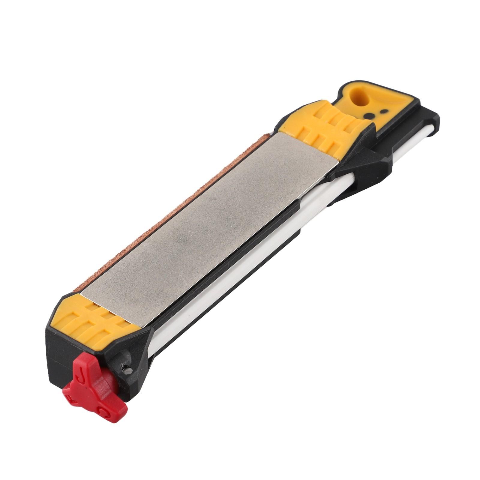 

Двухсторонняя точилка Многофункциональная точилка для ножей Компактный дизайн Yellow