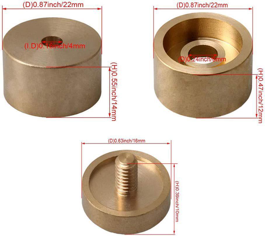 Kupfer-Trompetenteile: Beschwerte Ober-/Unterabdeckungen & Kolbenabdeckung für Instrumentenreparatur/Modifikation.