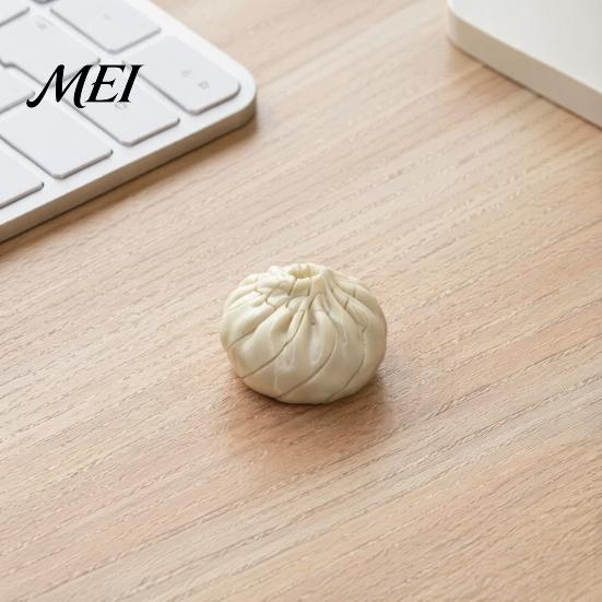 Sensory Play Items Steamed Bun Decompression Toy, Fidget Toy for Stress Relief, Cute Desktop Reliever Food Shape Squeeze Realistic Novelty Desk