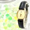 Used [New Battery] SEIKO Exceline 1P Diamond Ladies Watch Gold Square 1400-7000 120264 New Belt