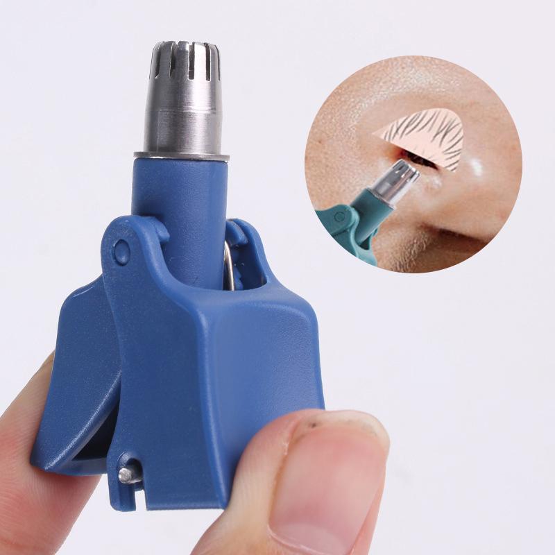 Nose Hair Trimmer Cleaner For Men Women Stainless Steel Manual Mechanical Shaving Razor Washable Hair Removal Tools