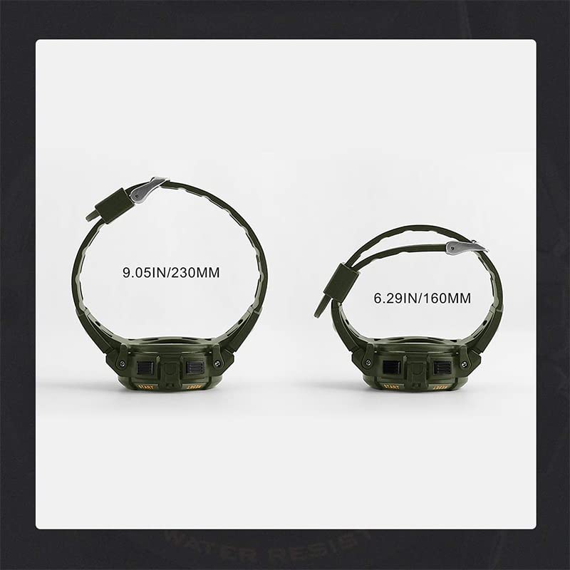 Senors Digital Sports 50m Water Stylish LED Outdoor Watch Men's Watch, Resistant, Multi-Function Display, (5-Green)