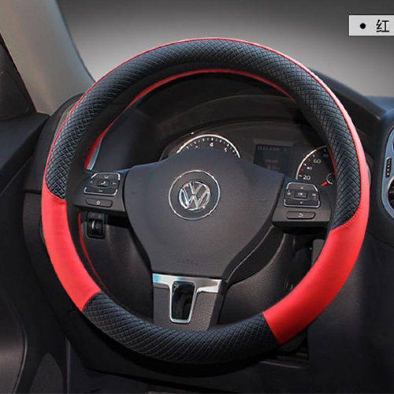 Kožený potah volantu do auta Pro Volkswagen Suiteng Langyi Maiteng Tiguan L Golf 7 Weiling Polo Santana Čtyři roční období