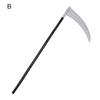 Halloween Weapon Prop Realistic 3-Section Handle Costume Accessories Comfortable Grip Cosplay Supplies Large Halloween Demon Scythe Sickle Axe Prop