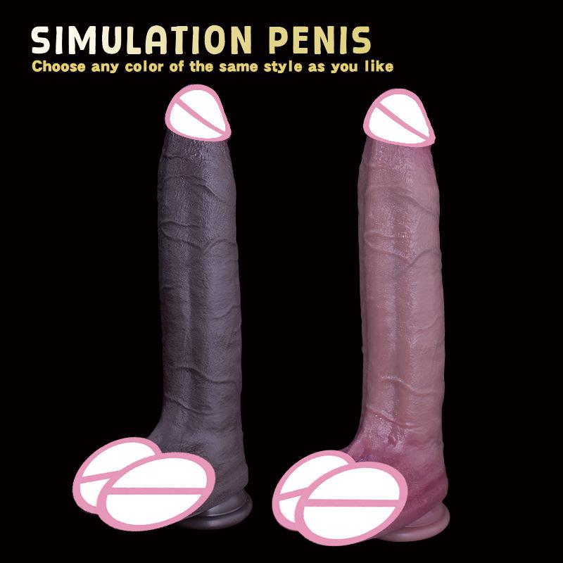 Super Thick Simulation Male Root Dildo Female Vaginal Thrusting Masturbator Sex Toy