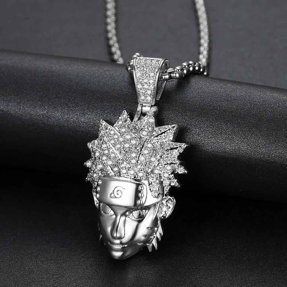 New European and American Hip Hop Micro Inlaid Zircon Pendant Movie Peripheral Hokage Naruto Pendant