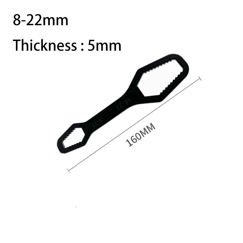 3-17/ 8-22/ 8-24mm Universal Torx Wrench Self-tightening Adjustable Wrench Board Double-head Torx Spanner Hand Tools for Factory