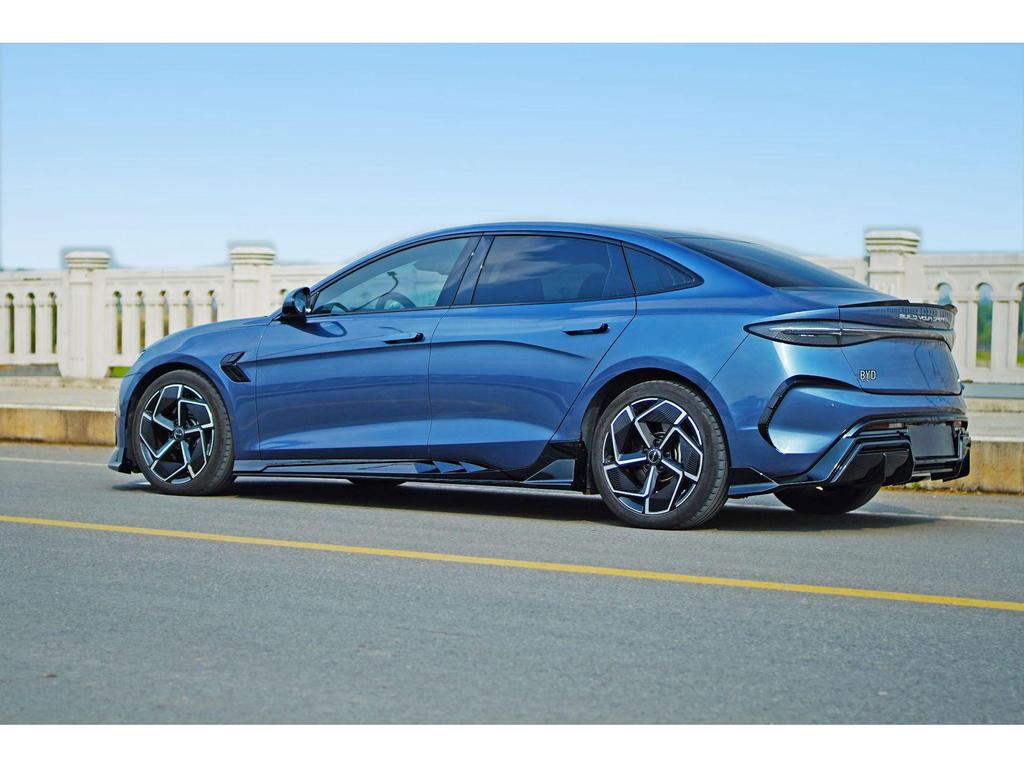 Compatible with BYD Seal EV DC: Rear & Front Bumpers, Front Lip Spoiler, Side Skirts, Rear Spoiler, Black Bright Strips.