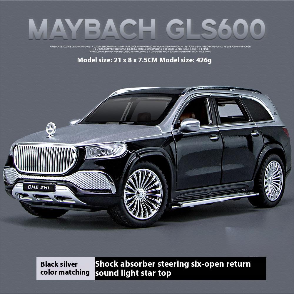 

1:24 Mercedes Benz Maybach GLS600 Alloy SUV Diecast Metal Model Simulation Collection Of Hobby Decorative Fine Ornaments Kid Toy срібний