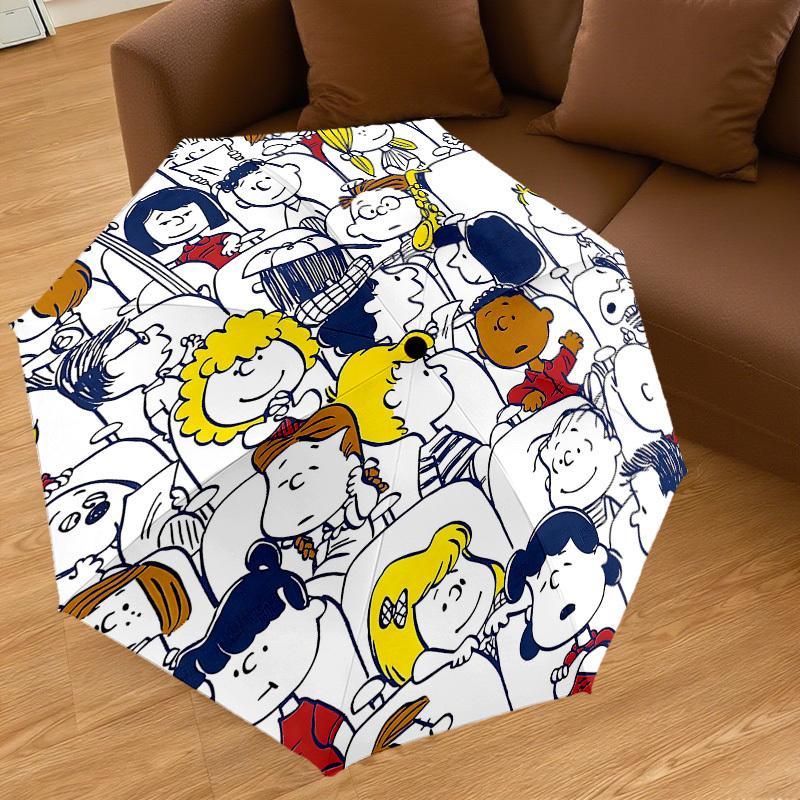 1PC Peanuts Crowd Umbrella-9-Rib Reinforced, Automatic Open, Lightweight & Durable, Cute Fashion Accessory for Outdoor-P0778
