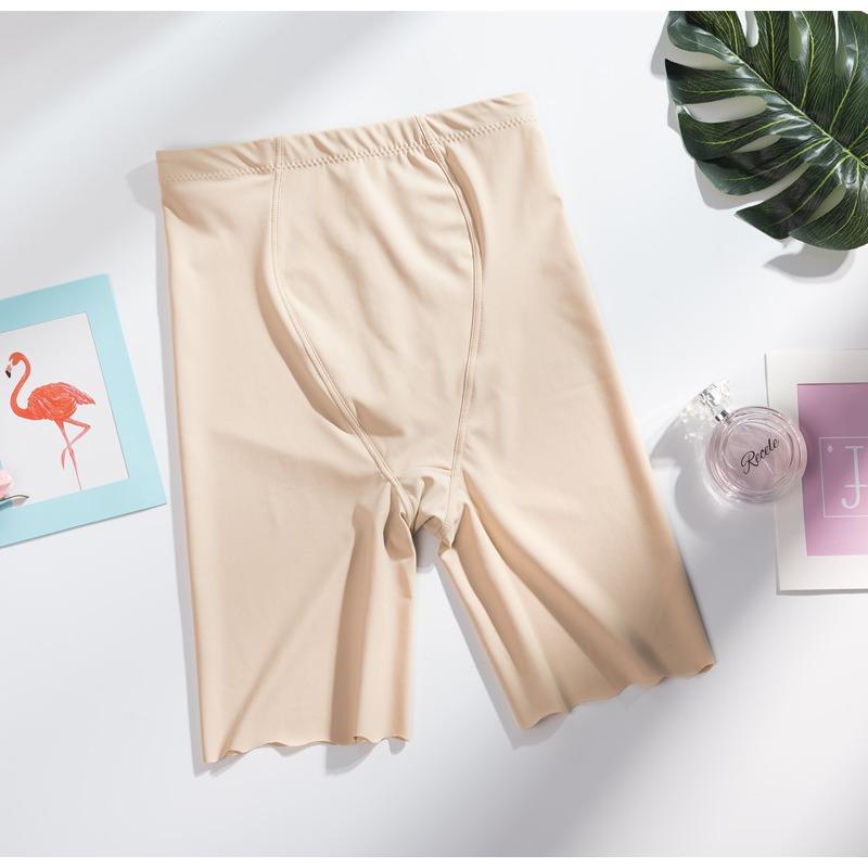 High Waist Seamless Ice Silk Safety Shorts Women Anti Slip Slim Under Skirt Pants