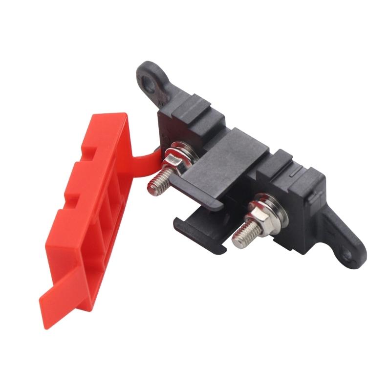 Car Boat Fuses Holder with Cover Bolt-on Fuses Holder 200A Blade Fuses Holder