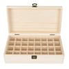Wooden Material 32 Grids Wooden Essential Oil Storage Box 36 Bottles Capacity Aromatherapy Fragrance Bottle Organizer