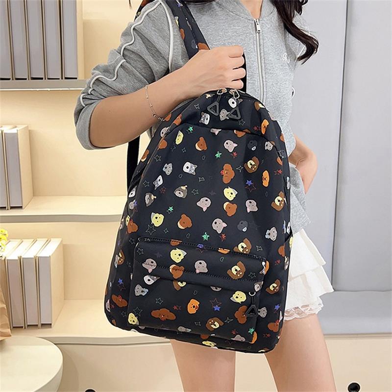 Cute Cartoon Puppy Dog Print Backpack Large-Capacity Casual Student Schoolbag  Delicate Personality Trend Travel Bag Gift