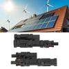 1 Pair Solar Branch Connector 2 to 1 Male Female Waterproof for PV Panel Cable 40A 1000V DC