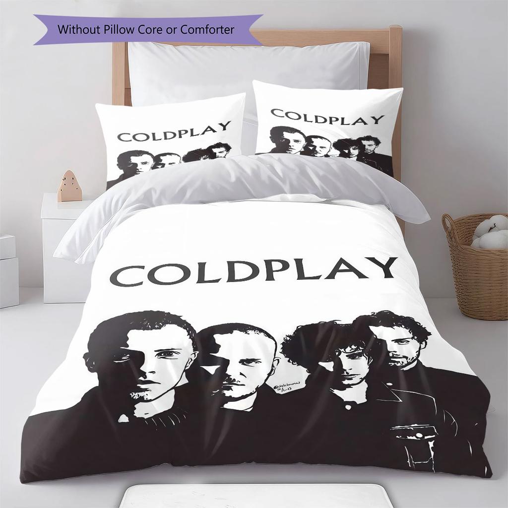 Coldplay  POSTER Bedding Quilt Set Quilt Cover Pillowcase Home Decoration Birthday Gift (1 * duvet cover + 2 * pillowcase, without core)