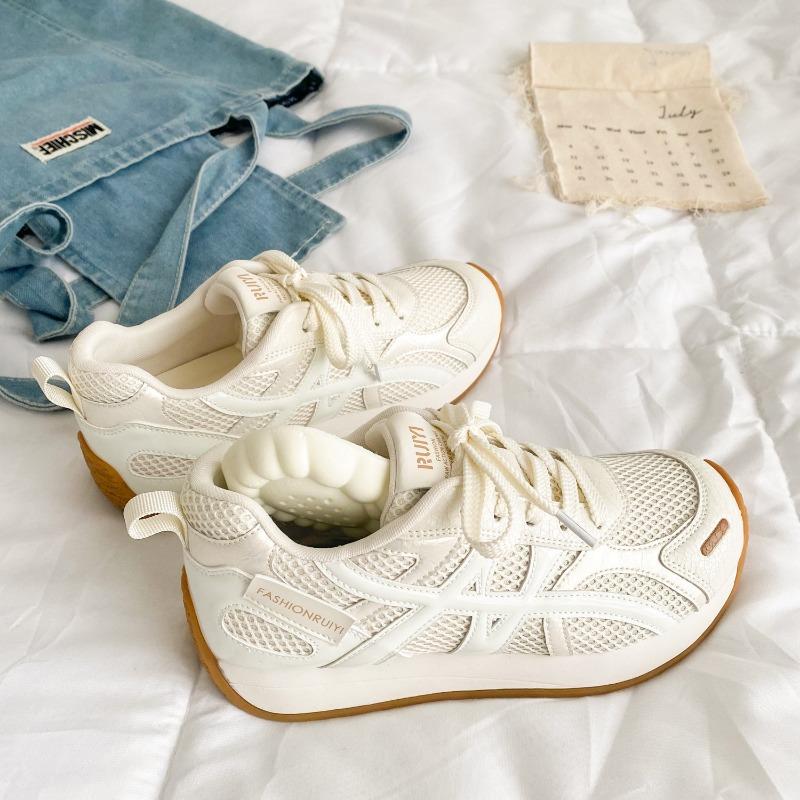 Breathable mesh women's shoes Breathable little white shoes women's spring and summer new flat bottom versatile dynamic wind leisure sports