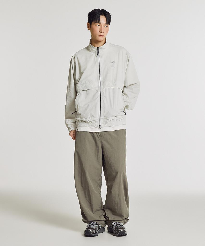 New Balance Nbnag31803 / Uni Essential Heritage Stand-Neck Warm-Up Jacket (L/Gray)