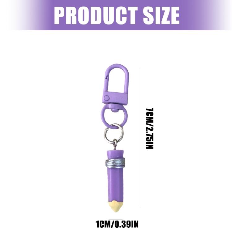 Lovely Mini Pencil Keychain Hanging Decoration For Girls Teens Lovely Style Creative Keyring Jewelry Functional