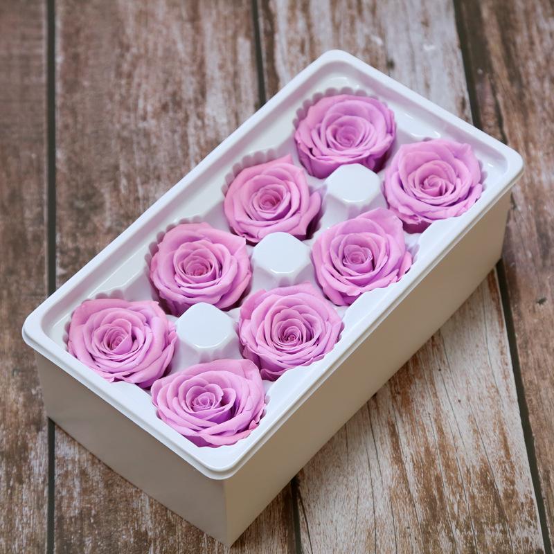 Ewige Lebensblume Material Geschenkbox Unsterbliche Rose Blume Getrocknete Rose Künstliche Konservierte Blumen Kopf Rosen
