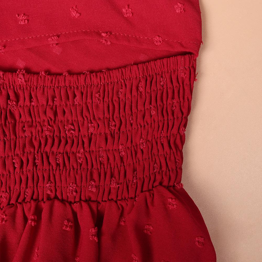 GMXIA Dámská móda Léto Jaro Jednobarevný potisk Neformální šaty se čtvercovým límcem s krátkým rukávem