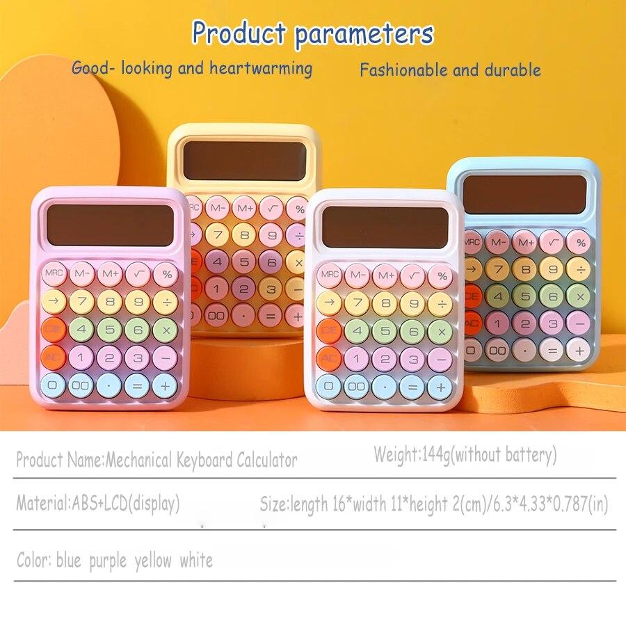 Dopamine Calculator 12 Digits Desktop Calculator Mechanical Keyboard Calculator Portable Mini Calculator for Home School Office
