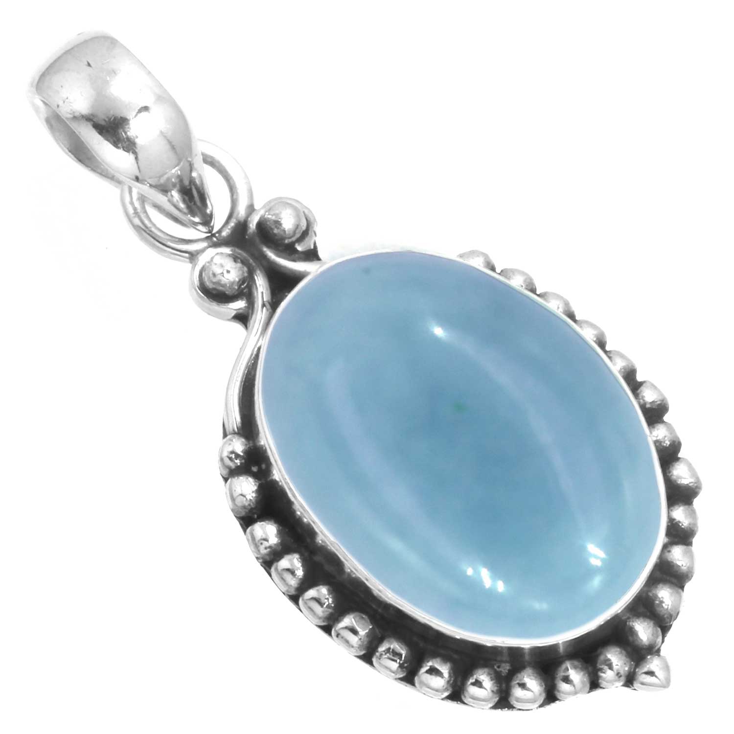 

925 Sterling Silver Pendant Women Gemstone Handmade Jewelry Mothers Day Gift Amazonite Angelite Blue Opal Botswana Agate Mohave Azurite Chrysocolla