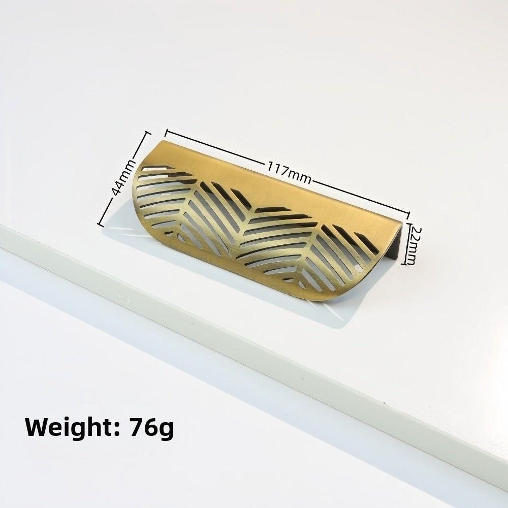 Hollow Leaf Pattern Cabinet Pull Handle Zinc Alloy Cupboard Door Handle Kitchen Cabinets