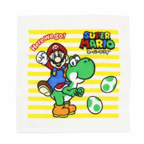 Marushin Hand Towel Set of 3, Mario and Fine Crew Design, Perfect for Preschool, Kindergarten, and Elementary School, Suitable for Boys and Girls, Inc