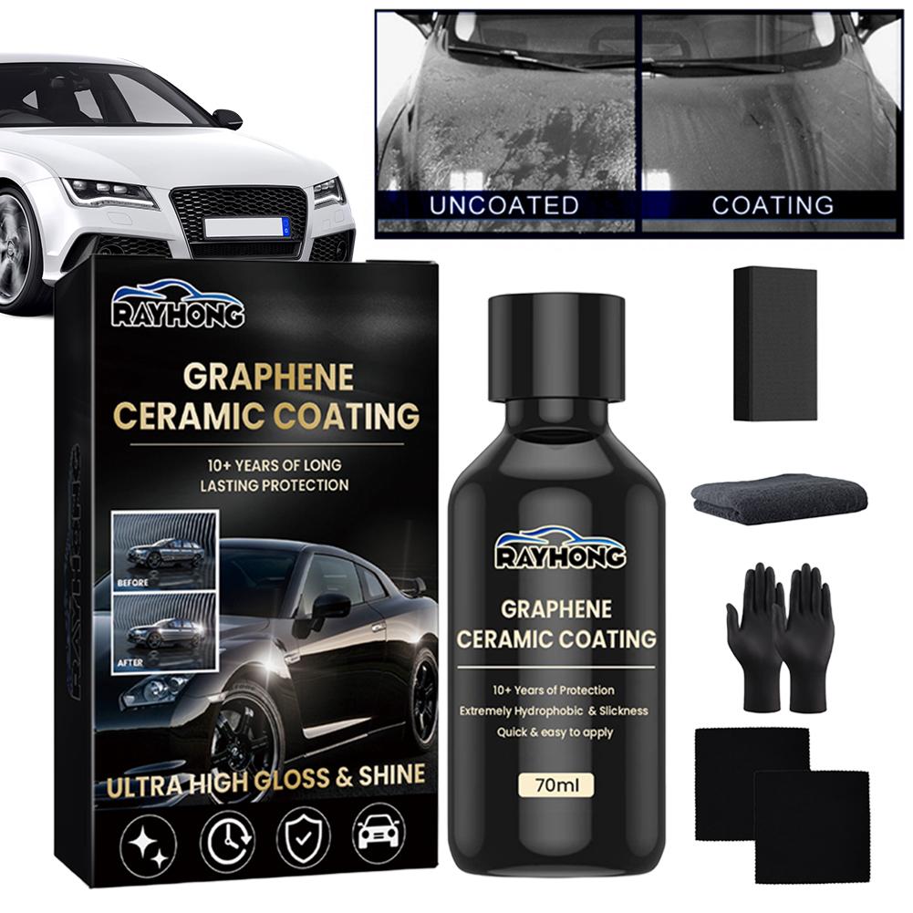 5-1PCS 70ML Nano Ceramic Graphene Coating Super Hydrophobic UV Glow Paint Protection Liquid Advanced Car Maintenance Technology