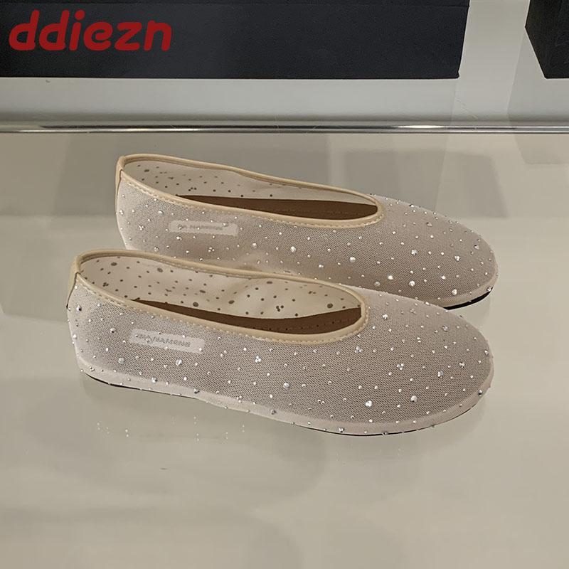 Fashion Slip On Fashion Bling Ladies Flats With Shoes New In Spring Summer Female Shallow Footwear Round Toe Women Ballet Flats Shoes
