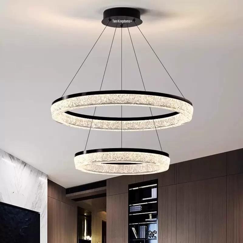Light Luxury Italian Modern Chandelier - Grand Round Ring Nordic Lighting Fixture for Living Room or Hall