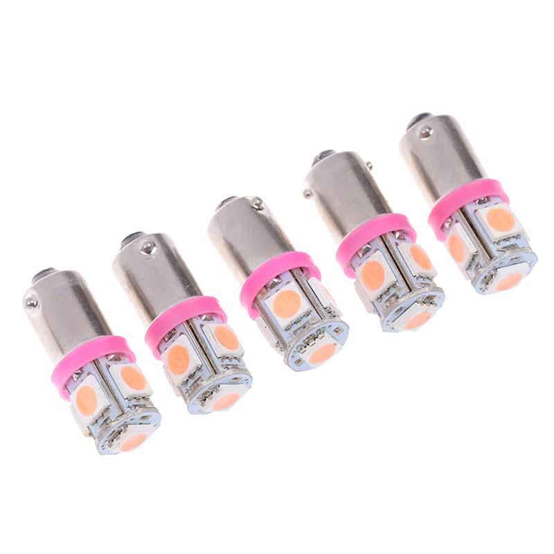 

5 шт. Ba9S 5050 5Smd светодиодные лампы постоянного тока 12 В для автомобильных индикаторов, приборные лампы, винтовые лампы для автомобилей, грузовиков, мотоциклов, предупреждающие сигнальные лампы розовый