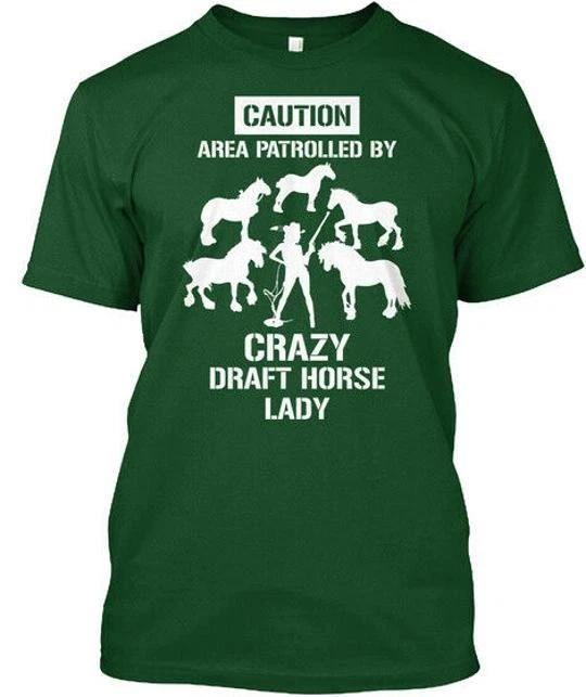 Garry Funny Draft Horse Gifts Crazy Lady Classic Tee