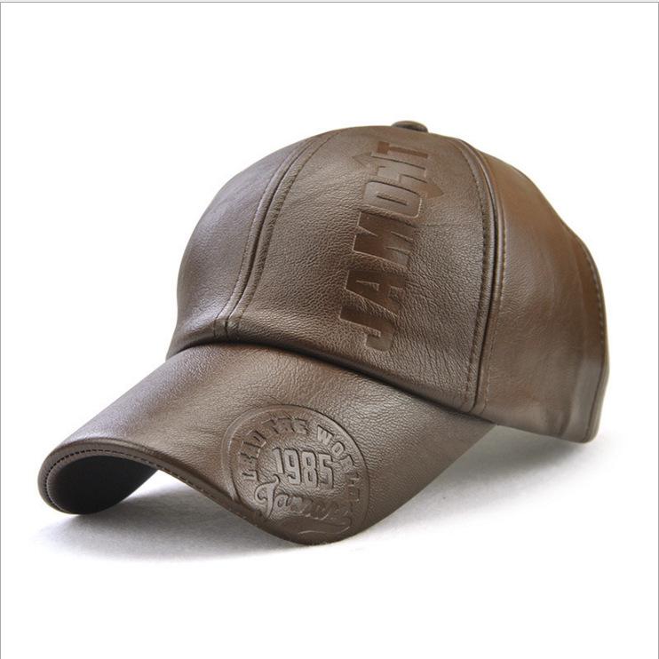 Cappelli autunnali e invernali Nuovi berretti da baseball da esterno europei e americani da uomo autunno e inverno stampa cappellino semplice PU