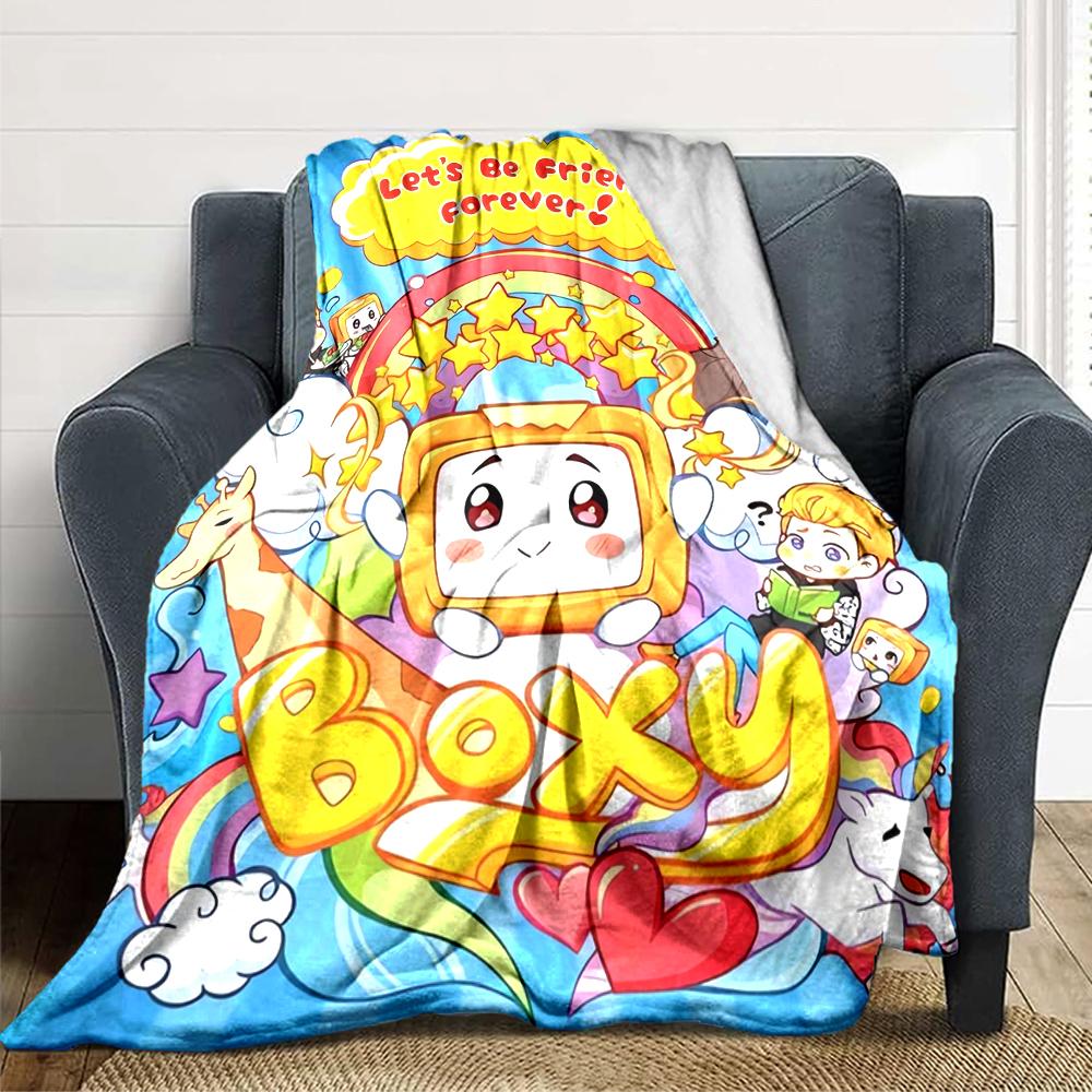 1Pc Lankybox Adventure Blanket For Couch Bed Plush Cozy Fuzzy Blanket Super Soft Warm Blankets For Fall And Winter 091823