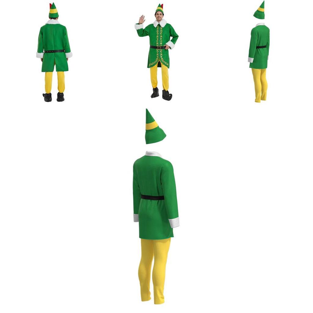 Authentic Men's Elf Cosplay Outfit For Halloween And Christmas