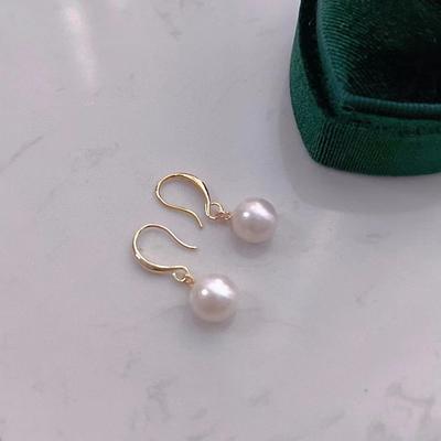 Classic Freshwater Edison Pearl Ear Hook Earrings Women's Exquisite Simple Fashion Pearl Earrings Niche Pearl Earrings