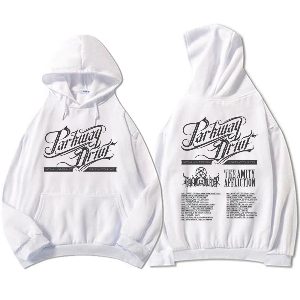 Parkway Drive 20 Year Anniversary European Tour 2025 Hoodies Rock Band Fashion Graphic Sweatshirts Winter Fleece Men Pullovers