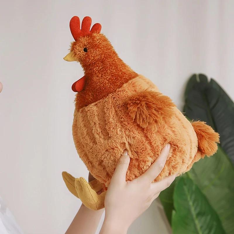 Simulation Funny Plush Chicken Toys Cute Soft Stuffed Chicken Home Room Decor Dolls for Kid Birthday Christmas Gifts
