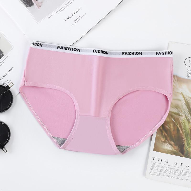 

Трусики женские милые однотонные в корейском и японском стиле со средней посадкой для подростков L