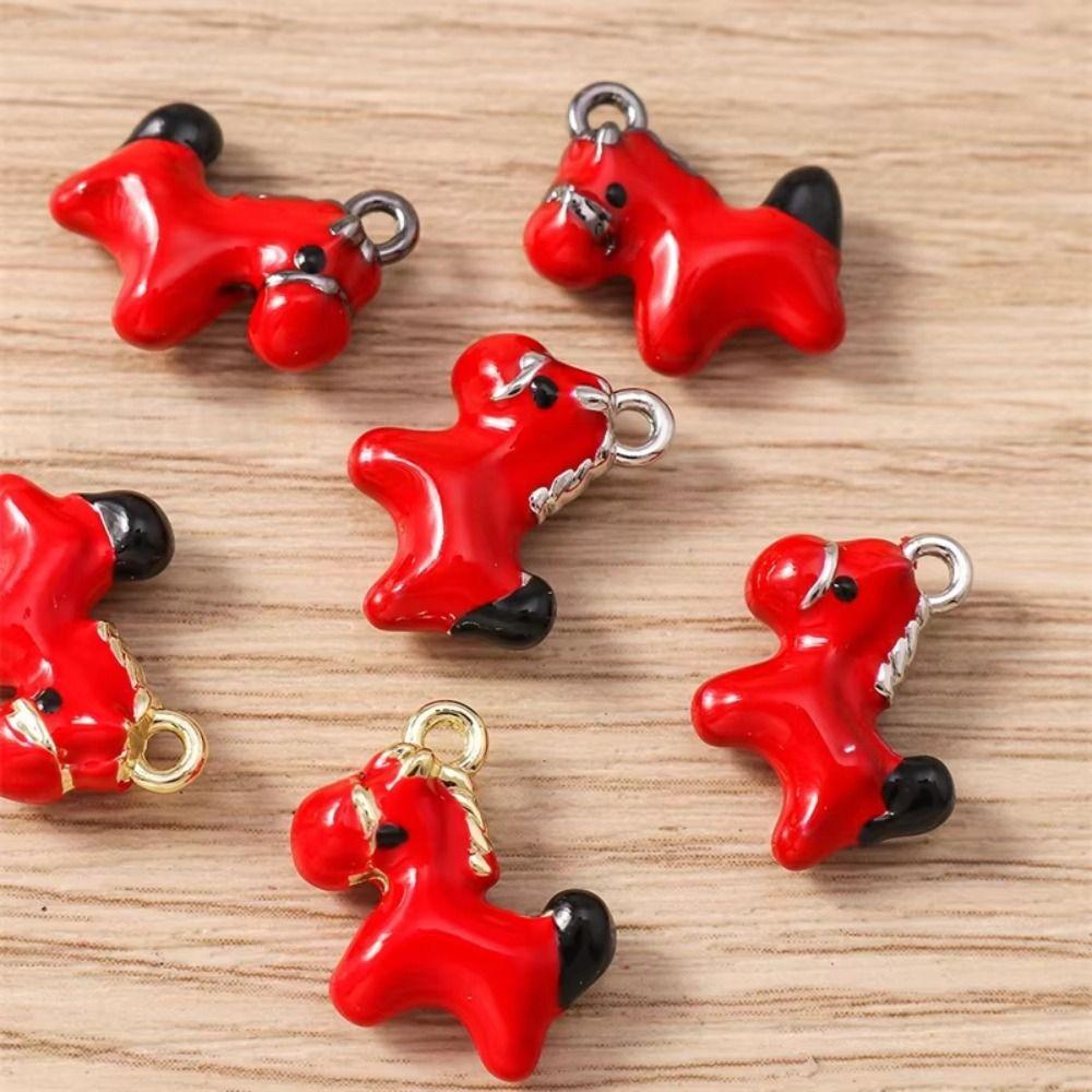 5 Pcs Keychains Parts Horse Charms Pendants Horse Keychain Pendant  DIY Jewelry Making