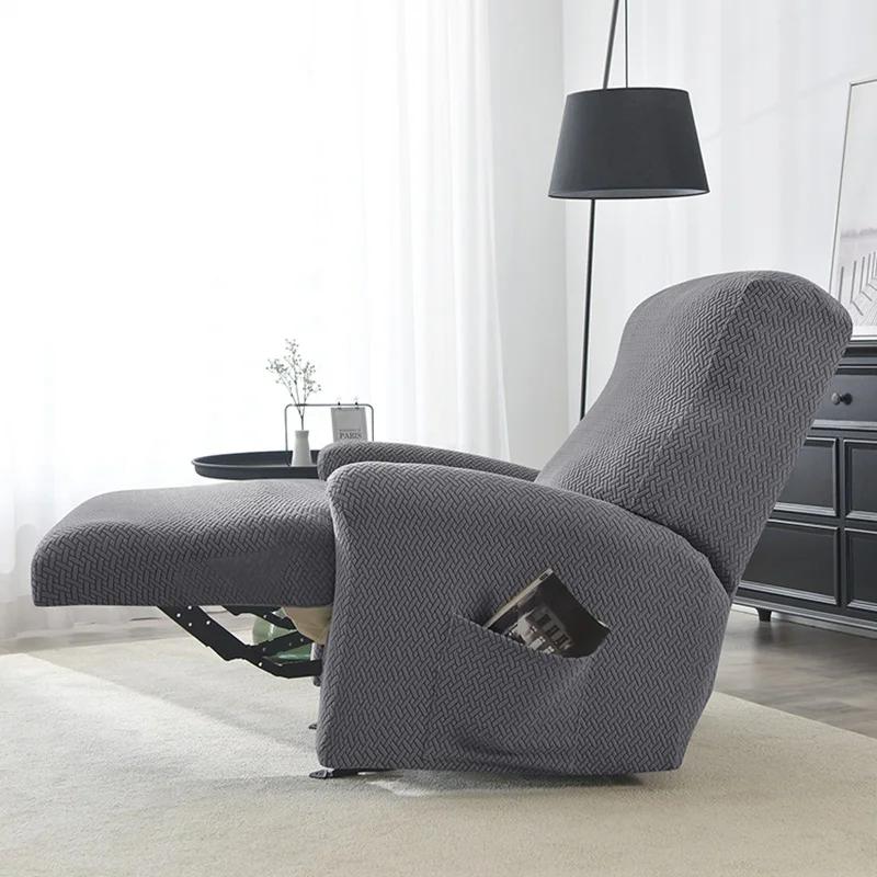 Jacquard Stretch Recliner Sofa Covers Elastic Split Armchair Chair Cover Non-Slip Chairs Slipcovers For Living Room